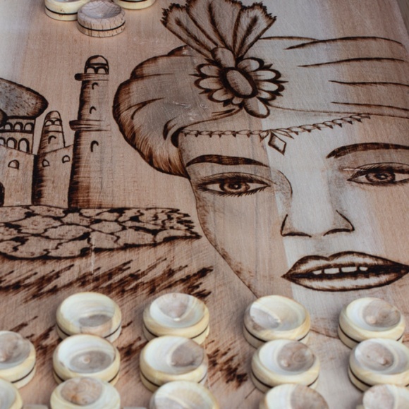 Handmade Wooden Backgammon Set | Hand Carved | Made in Ukraine | - Picture 4 of 11